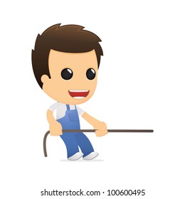 funny cartoon mechanic in various poses for use in advertising, presentations, brochures, blogs, documents and forms, etc.