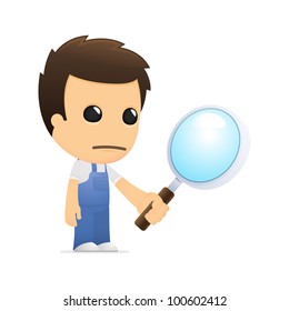 funny cartoon mechanic in various poses for use in advertising, presentations, brochures, blogs, documents and forms, etc.