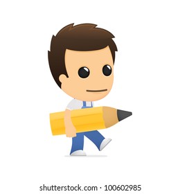 funny cartoon mechanic in various poses for use in advertising, presentations, brochures, blogs, documents and forms, etc.