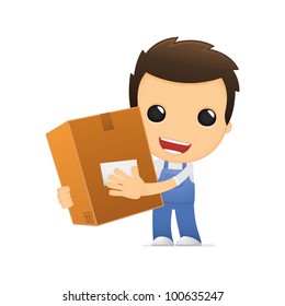 funny cartoon mechanic in various poses for use in advertising, presentations, brochures, blogs, documents and forms, etc.