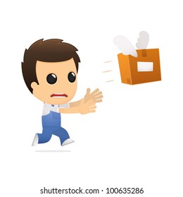 funny cartoon mechanic in various poses for use in advertising, presentations, brochures, blogs, documents and forms, etc.