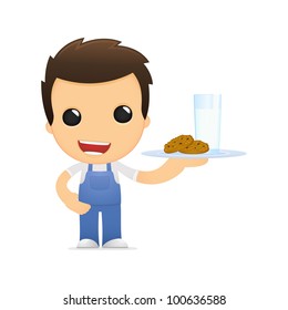 funny cartoon mechanic in various poses for use in advertising, presentations, brochures, blogs, documents and forms, etc.