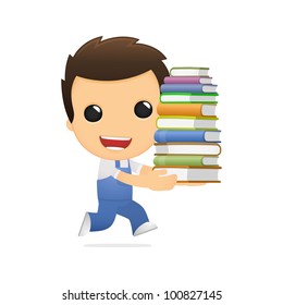 funny cartoon mechanic in various poses for use in advertising, presentations, brochures, blogs, documents and forms, etc.