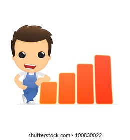 funny cartoon mechanic in various poses for use in advertising, presentations, brochures, blogs, documents and forms, etc.