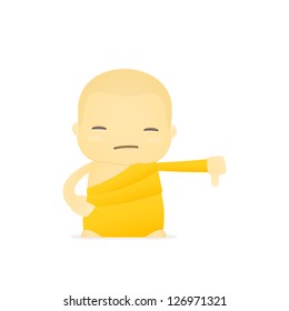 funny cartoon monk in various poses for use in advertising, presentations, brochures, blogs, documents and forms, etc.