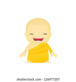 funny cartoon monk in various poses for use in advertising, presentations, brochures, blogs, documents and forms, etc.