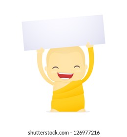 funny cartoon monk in various poses for use in advertising, presentations, brochures, blogs, documents and forms, etc.