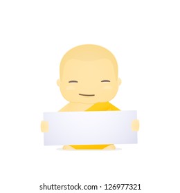 funny cartoon monk in various poses for use in advertising, presentations, brochures, blogs, documents and forms, etc.