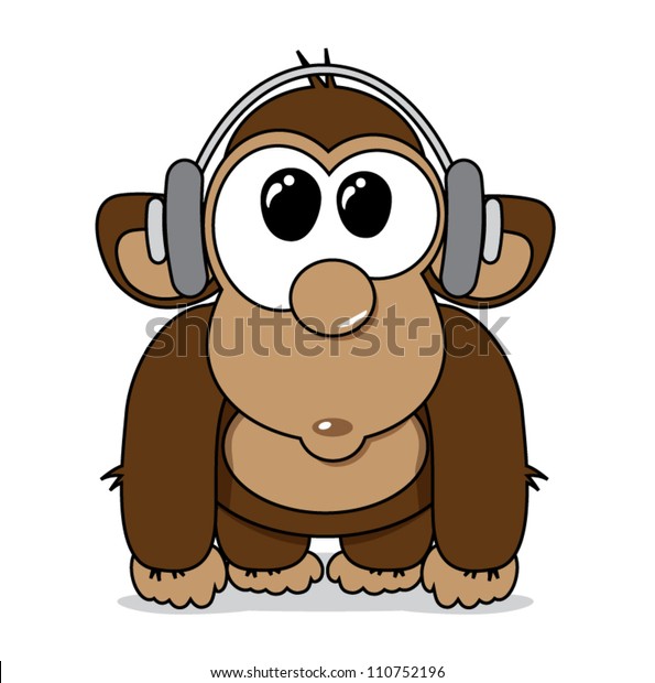 monkey listening to music