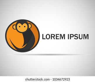 funny cartoon monkey logo