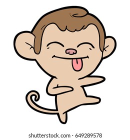 funny cartoon monkey pointing