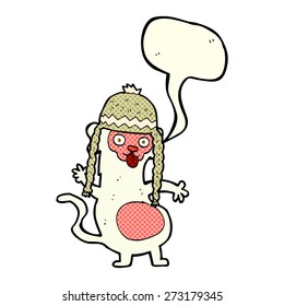 funny cartoon monkey with speech bubble