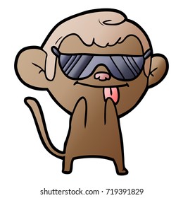 funny cartoon monkey wearing shades