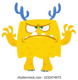 Funny cartoon monster character. Halloween design. Vector illustration of alien character