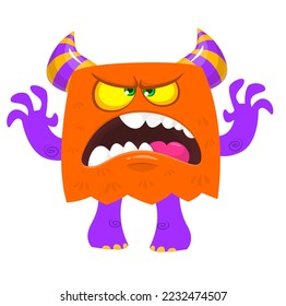 Funny cartoon monster character. Halloween design. Vector illustration of alien character