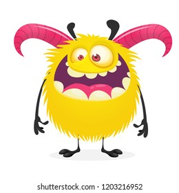 Funny cartoon  monster character. Vector illustration