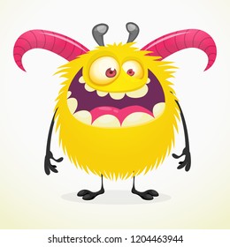 Funny cartoon  monster character. Vector illustration