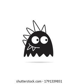 funny cartoon monster character vector illustration