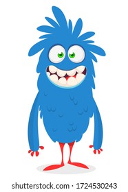 Funny cartoon monster creature. Vector Halloween illustration.