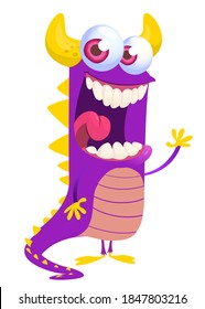 Funny cartoon monster design. Dragon illustration