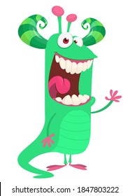 Funny cartoon monster design. Dragon illustration