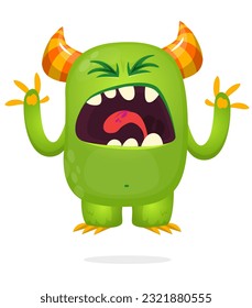 Funny cartoon  monster. Halloween vector illustration. Great for package, mascot design or party decoration
