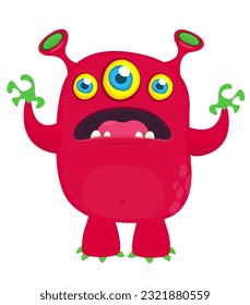 Funny cartoon  monster. Halloween vector illustration. Great for package, mascot design or party decoration