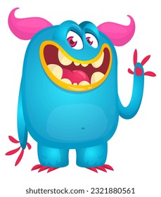 Funny cartoon  monster. Halloween vector illustration. Great for package, mascot design or party decoration