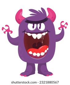 Funny cartoon  monster. Halloween vector illustration. Great for package, mascot design or party decoration