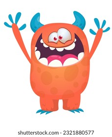 Funny cartoon  monster. Halloween vector illustration. Great for package, mascot design or party decoration