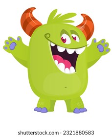 Funny cartoon  monster. Halloween vector illustration. Great for package, mascot design or party decoration