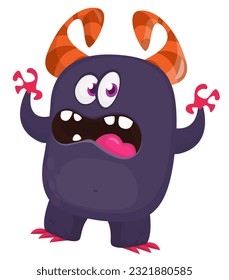 Funny cartoon  monster. Halloween vector illustration. Great for package, mascot design or party decoration