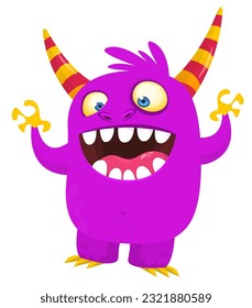 Funny cartoon  monster. Halloween vector illustration. Great for package, mascot design or party decoration