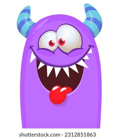 Funny cartoon monster illustration. Vector isolated