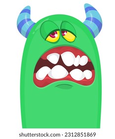 Funny cartoon monster illustration. Vector isolated
