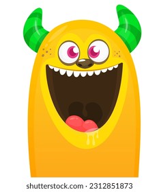 Funny cartoon monster illustration. Vector isolated