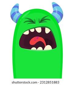 Funny cartoon monster illustration. Vector isolated