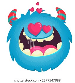 Funny cartoon monster in love. St.Valentine's Dya illustration