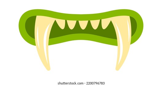 Funny Cartoon Monster Mouth. Vector illustration