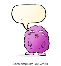 monstruo de caricaturas divertidas con burbuja de habla