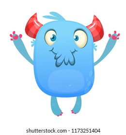 Funny cartoon monster. Vector clipart