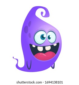 Funny cartoon monster. Vector Halloween illustration