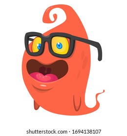 Funny cartoon monster. Vector Halloween illustration