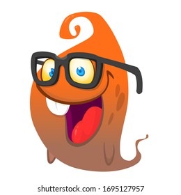 Funny cartoon monster. Vector Halloween illustration