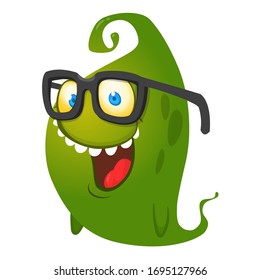 Funny cartoon monster. Vector Halloween illustration