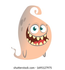Funny cartoon monster. Vector Halloween illustration