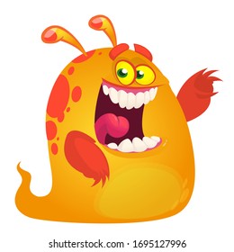 Funny cartoon monster. Vector Halloween illustration