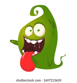 Funny cartoon monster. Vector Halloween illustration