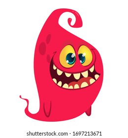 Funny cartoon monster. Vector Halloween illustration