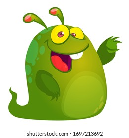 Funny cartoon monster. Vector Halloween illustration